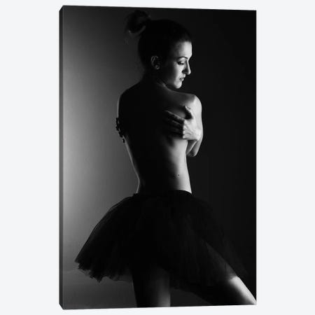 Classic Ballerina Dancer In Ballet Tutu Dress Classical Posing XI Canvas Print #ADT358} by Alessandro Della Torre Canvas Art