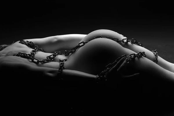 Fine Art Photography: Nude Woman's Back And Ass With A Sexy Bondage Chain II by Alessandro Della Torre