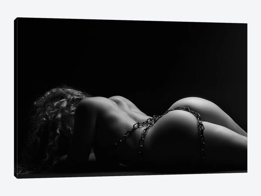 Nude Woman's Back And Ass With A Sexy Bondage Chain VIII by Alessandro Della Torre 1-piece Canvas Print
