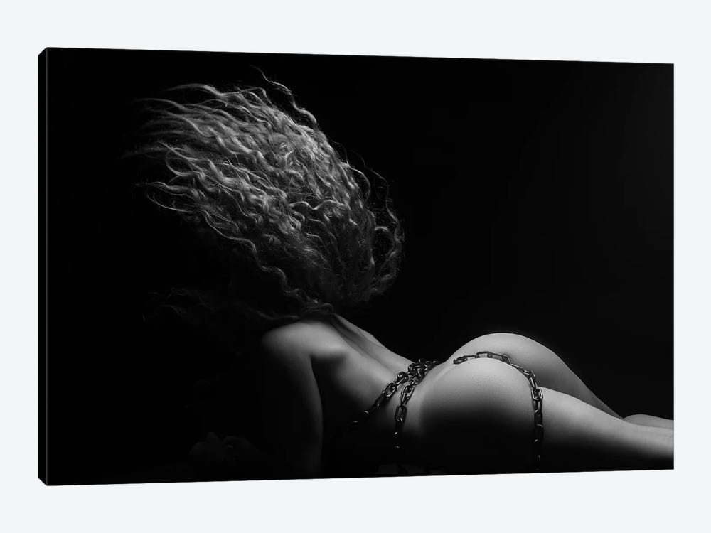 Nude Woman's Back And Ass With A Sexy Bondage Chain XI by Alessandro Della Torre 1-piece Canvas Art Print