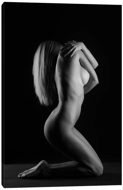 Yound Nude Woman Sexy Naked In Bodyscape V Canvas Art Print - Alessandro Della Torre