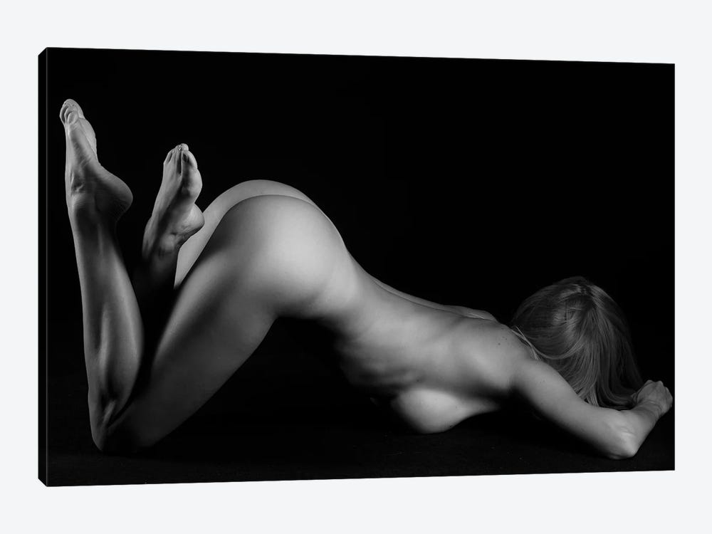 Nude Laying Down Woman Naked Bodyscape With Crossed Legs II by Alessandro Della Torre 1-piece Canvas Art