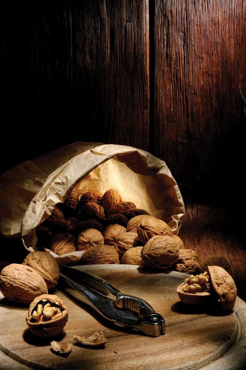 Wallnuts On Wooden Table