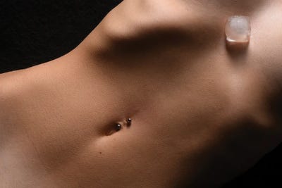 Ice Cube On A Nude Body Of Naked Woman I by Alessandro Della Torre art print