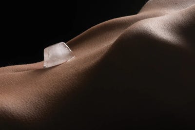 Ice Cube On A Nude Body Of Naked Woman II by Alessandro Della Torre art print