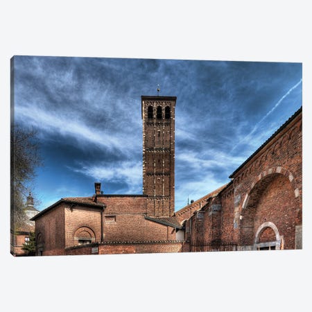 Basilica Di Sant'Ambrogio In Milan, Italy I Romanic Style Canvas Print #ADT522} by Alessandro Della Torre Art Print