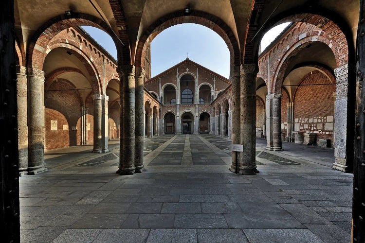 Basilica Di Sant'Ambrogio In Milan, Italy II Romanic Style