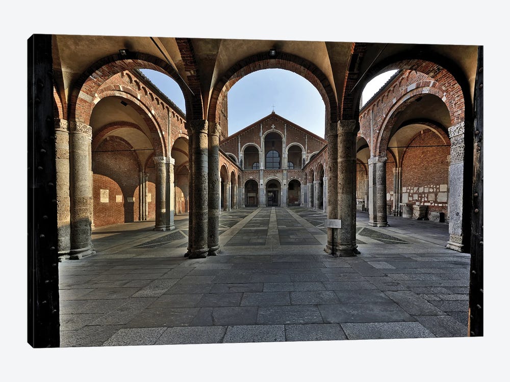 Basilica Di Sant'Ambrogio In Milan, Italy II Romanic Style by Alessandro Della Torre 1-piece Canvas Art