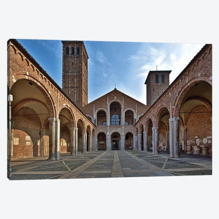Basilica Di Sant'Ambrogio In Milan, Italy III Romanic Style Canvas Print #ADT524} by Alessandro Della Torre Canvas Art