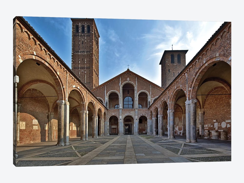 Basilica Di Sant'Ambrogio In Milan, Italy III Romanic Style by Alessandro Della Torre 1-piece Canvas Art Print