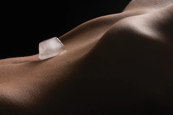 Ice Cube On A Nude Body Of Naked Woman II