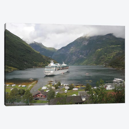 Geirangerfjord Overview Landscape Harbour Canvas Print #ADT530} by Alessandro Della Torre Canvas Wall Art