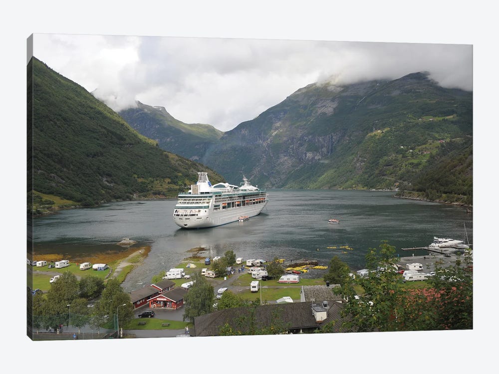 Geirangerfjord Overview Landscape Harbour by Alessandro Della Torre 1-piece Canvas Wall Art