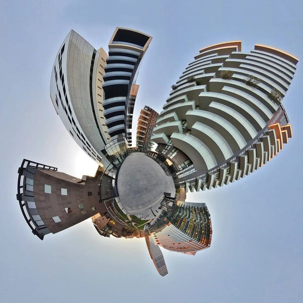 Double Exposure Photography: Downtown Skyscraper In Urban City Landscape Of Milan, Italy by Alessandro Della Torre