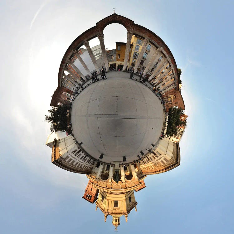 Basilica di San Lorenzo Maggiore Church In Milan, Italy