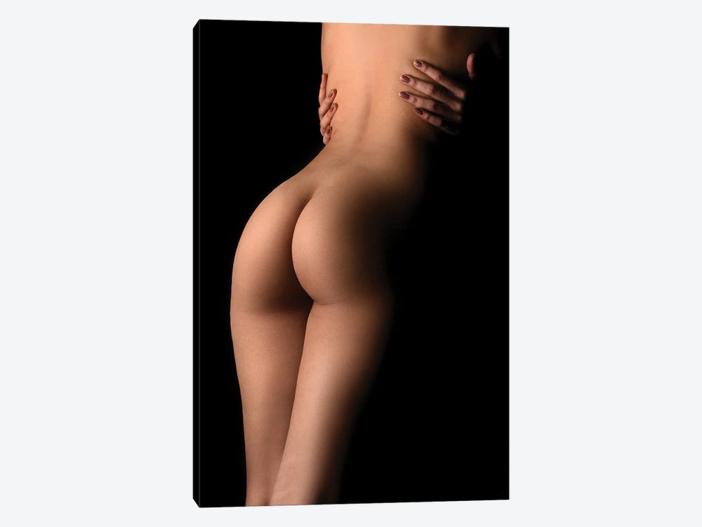 Woman's Nude Back And Sexy Buttocks Naked by Alessandro Della Torre 1-piece Canvas Print
