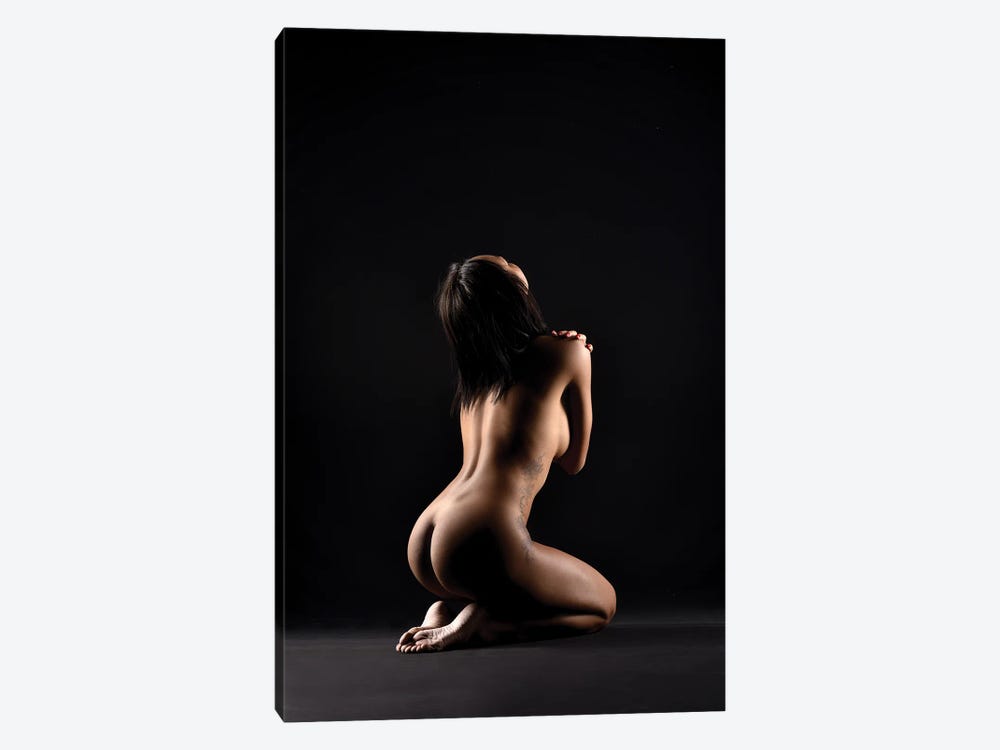 Woman's Nude Body Sitting Down Sexy by Alessandro Della Torre 1-piece Canvas Wall Art