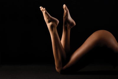 Sexy Nude Feet And Legs Of A Sensual Woman by Alessandro Della Torre art print