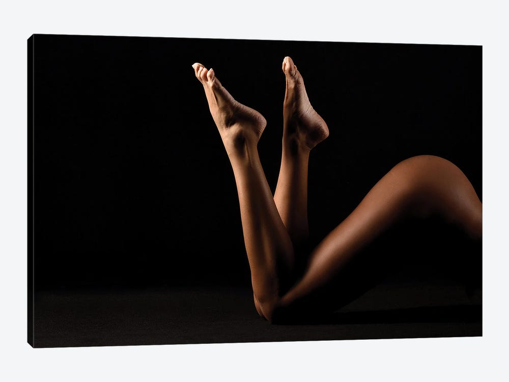 Sexy Nude Feet And Legs Of A Sensual Woman by Alessandro Della Torre 1-piece Canvas Print