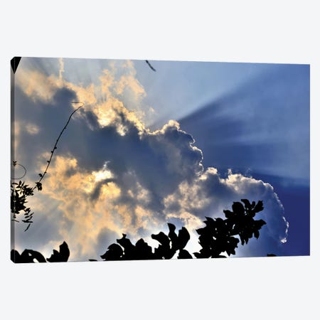 Sun Hidden By Clouds On A Blue Sky, In A Sunny Day In Milan, Italy Canvas Print #ADT593} by Alessandro Della Torre Canvas Art