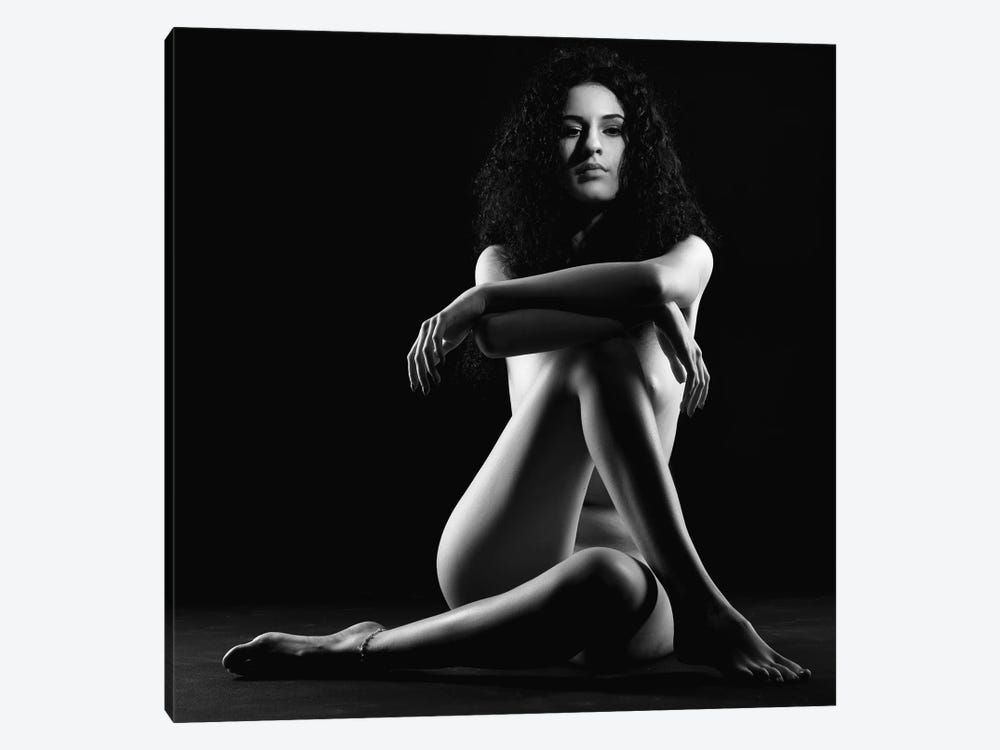 Black And White Nude Woman by Alessandro Della Torre 1-piece Canvas Print