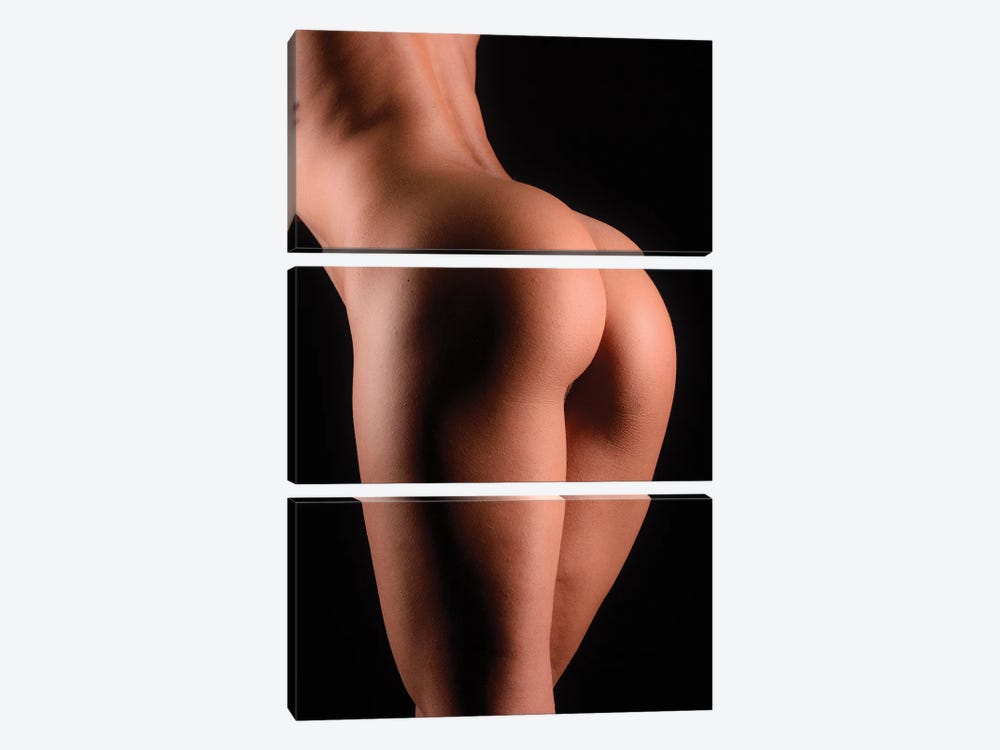Detail Of Legs And Buttocks Of A Beautiful Naked Woman by Alessandro Della Torre 3-piece Canvas Wall Art