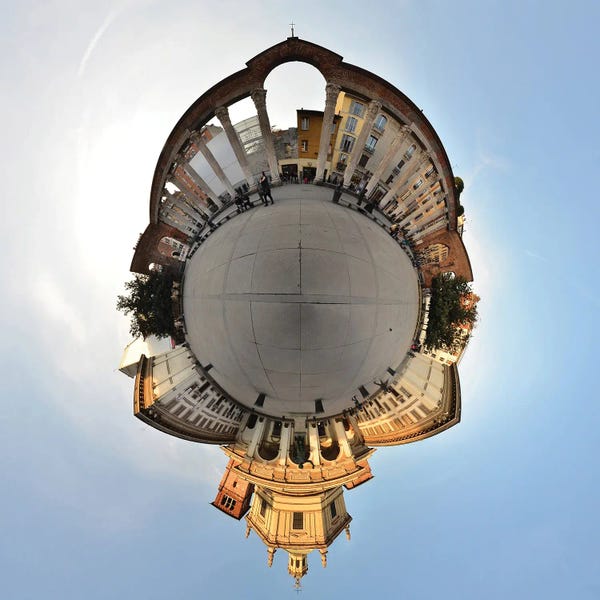 Double Exposure Photography: San Lorenzo Church In Milan, Italy by Alessandro Della Torre