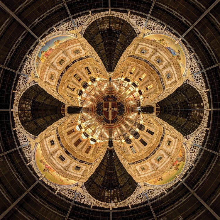 Galleria Vittorio Emanuele Old Architecture Palace In Milan, Italy