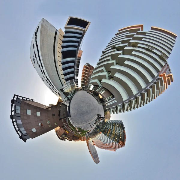 Double Exposure Photography: Piazza Alvar Aslto Square Skyscraper Urban Downtown Architecture In Milan, Italy by Alessandro Della Torre