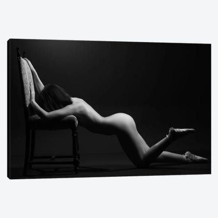 Nude Sensual Naked Attractive Young Ballerina Dancer Woman Canvas Print #ADT625} by Alessandro Della Torre Canvas Print