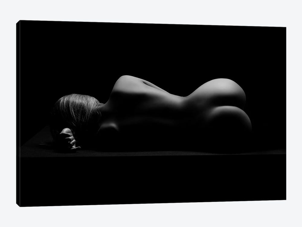 Nude Woman's Silhouette Naked Laying Down Sensual On Side Sexy by Alessandro Della Torre 1-piece Canvas Wall Art