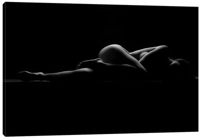 Nude Woman Bodyscape Apollonia VI Canvas Art Print - Black & White Photography