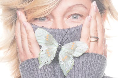 Portrait Butterfly Of Woman Face by Alessandro Della Torre canvas print