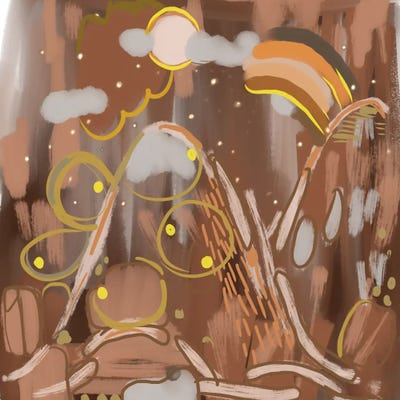 Volcano Dream Digital by Alessandro Della Torre acrylic art print