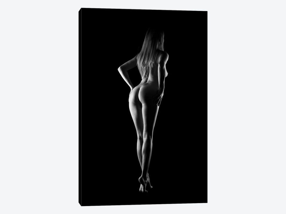 Nude Woman Standing With Beautiful Body BW by Alessandro Della Torre 1-piece Art Print
