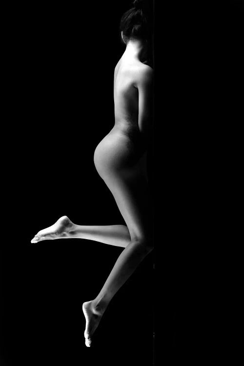 Black And White Erotic Naked Standing As Nude Woman I