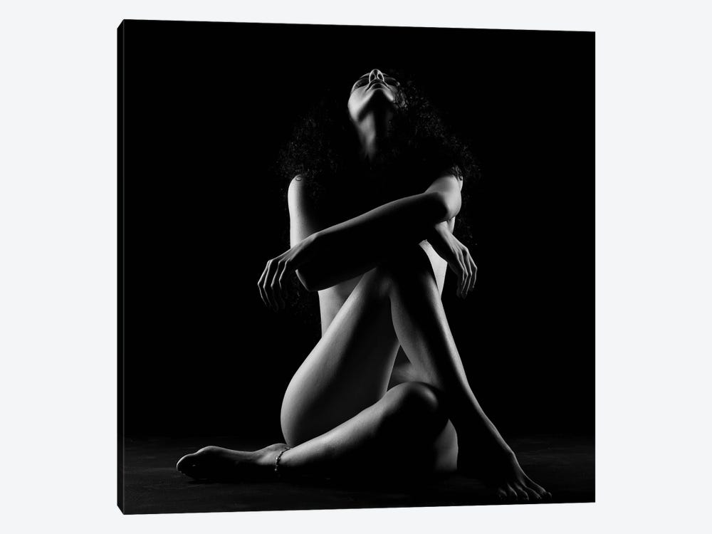 Black And White Nude Woman Silhouette I by Alessandro Della Torre 1-piece Canvas Wall Art