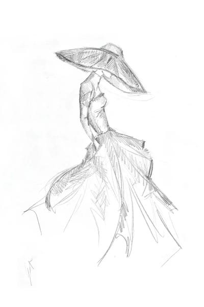 Sketch Of A Woman In A Dress