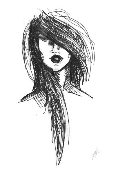 Sketch Of Portrait Of Woman II