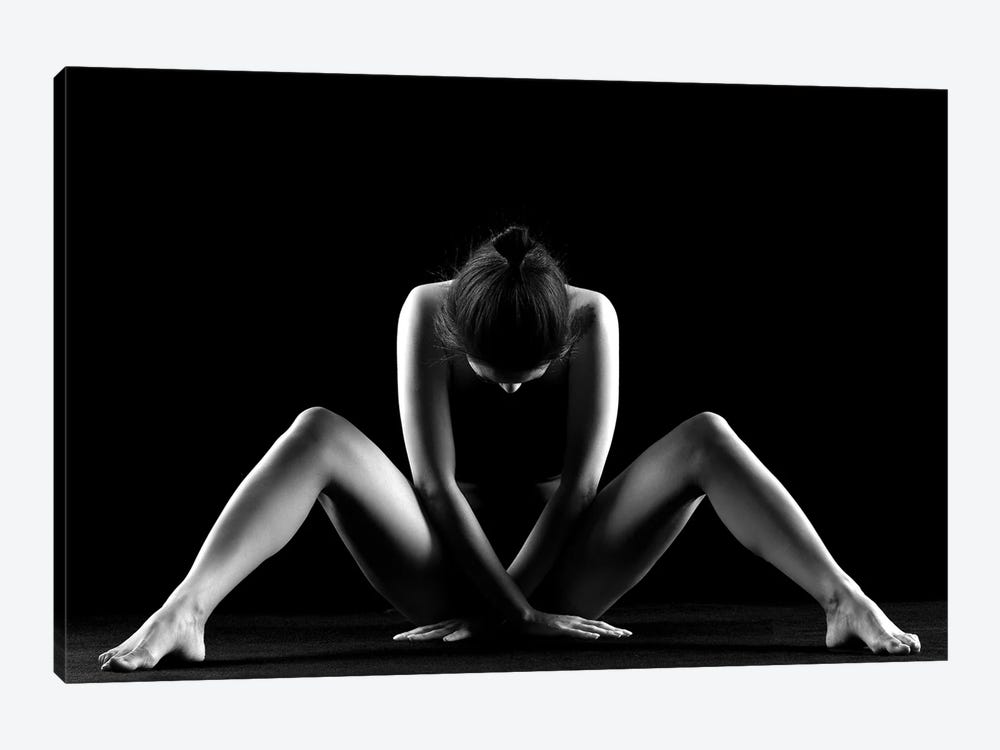 Nude Woman Sitting Down Naked With Open Legs by Alessandro Della Torre 1-piece Art Print