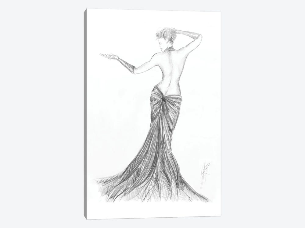A Woman With Nude Back And Skirt by Alessandro Della Torre 1-piece Canvas Art