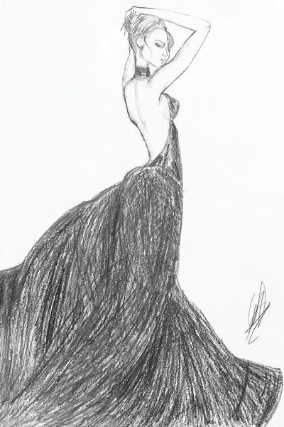 A Woman With Beautiful Dress