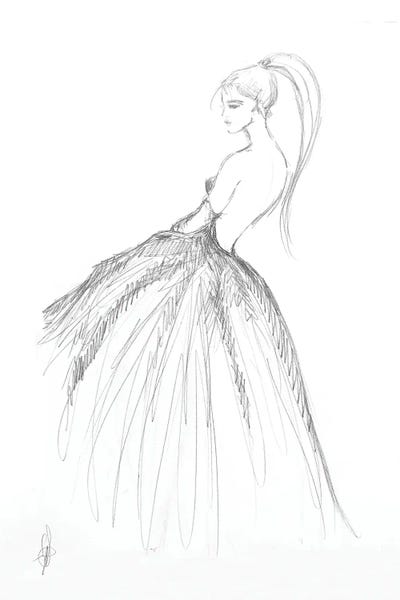 A Woman With Naked Back by Alessandro Della Torre art print