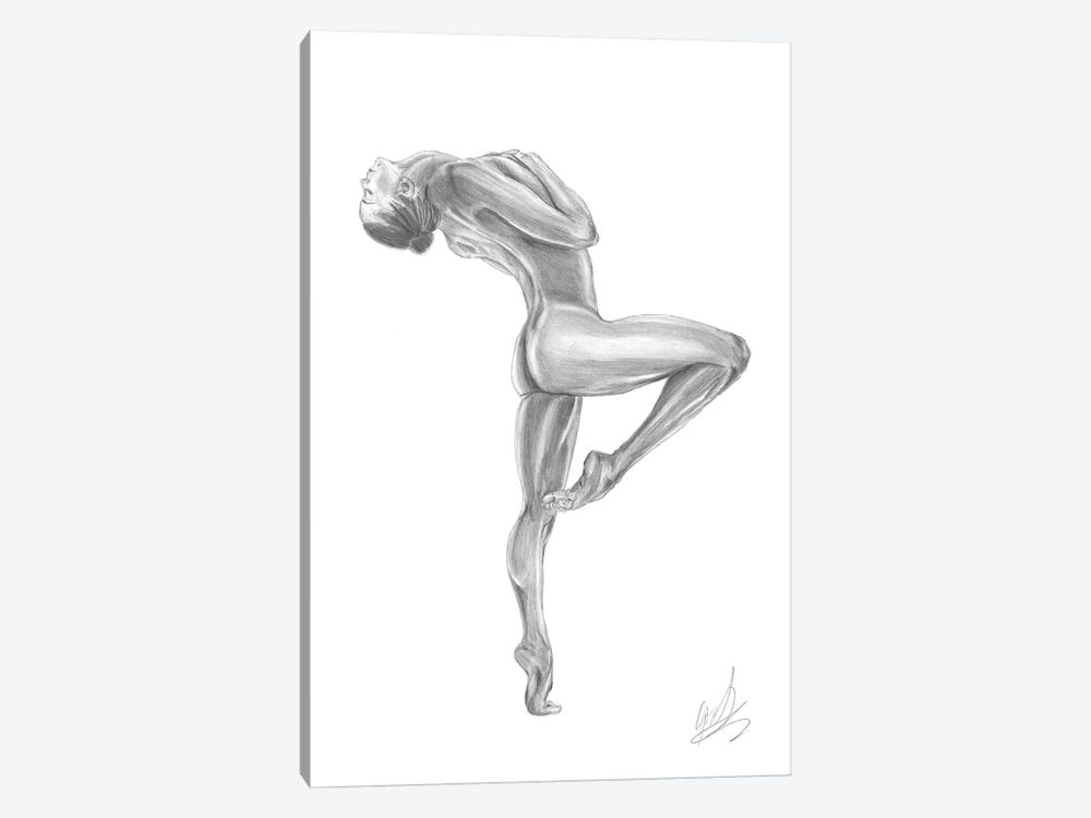 Drawing Of Naked Woman Posing by Alessandro Della Torre 1-piece Art Print