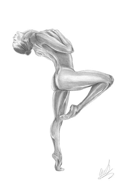 Drawing Of Naked Woman Posing