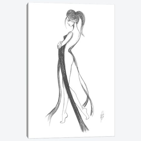 Sketch Drawing Of A Woman Naked And Bare Feet Canvas Print #ADT789} by Alessandro Della Torre Art Print