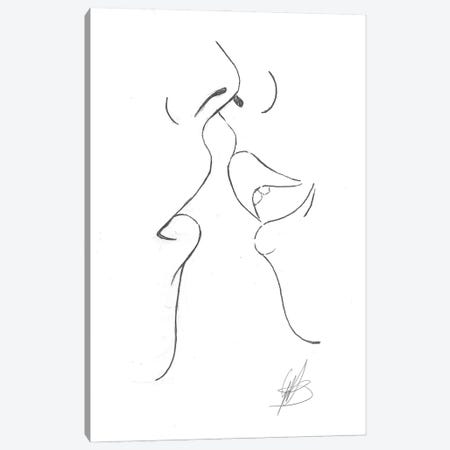 Sketch Of A Kiss Canvas Print #ADT795} by Alessandro Della Torre Art Print