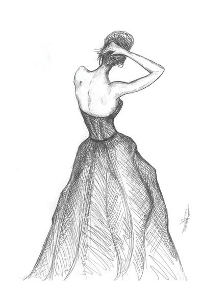 A Woman With Black Skirt by Alessandro Della Torre canvas print