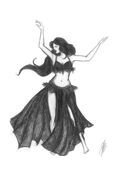 A Belly Dancer by Alessandro Della Torre art print