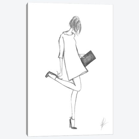 Drawing Of A Woman With Heels And A Pocket Canvas Print #ADT806} by Alessandro Della Torre Canvas Art Print